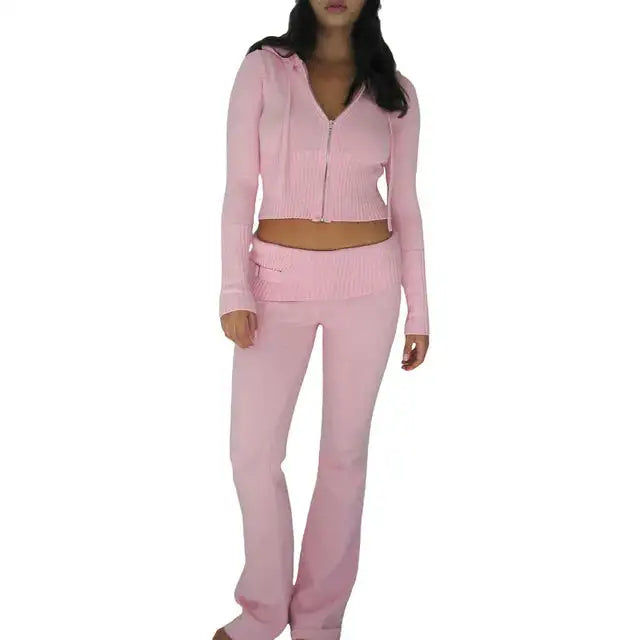 2 Piece-Set Trousers Hoodie Tracksuit