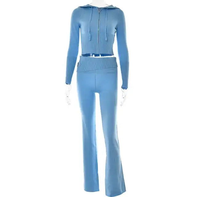 2 Piece-Set Trousers Hoodie Tracksuit