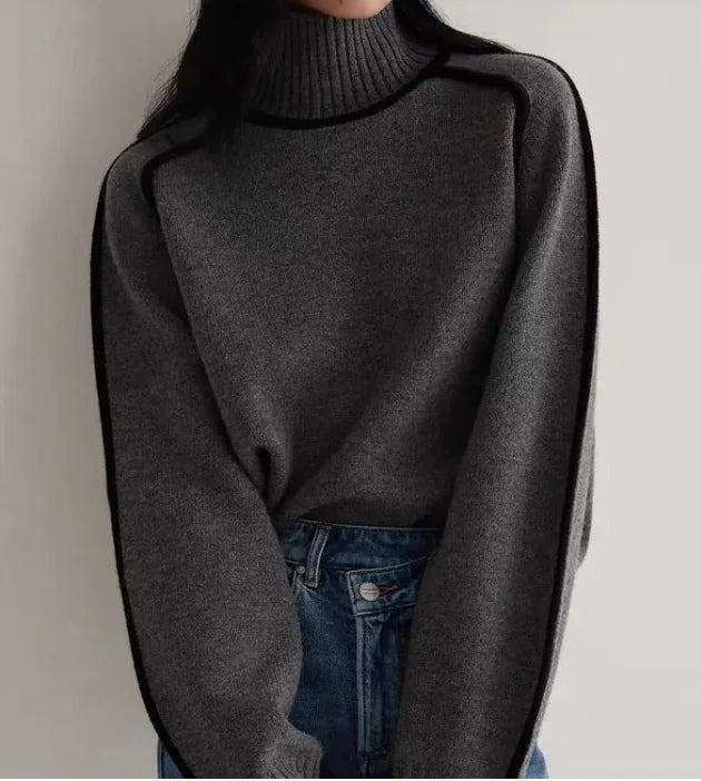 Half Turtleneck Knit Sweater