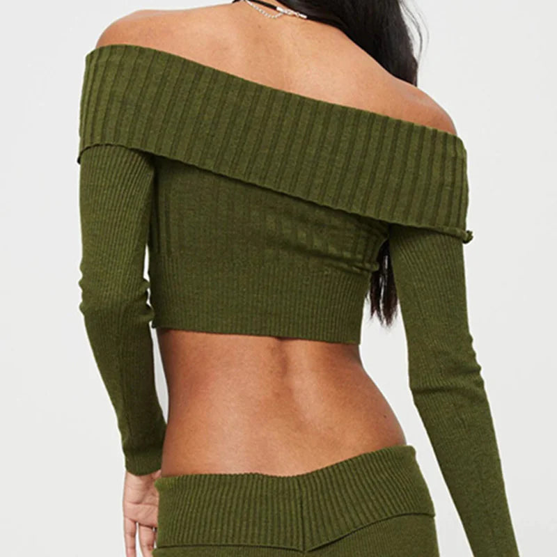 Fold-Over Knit Top