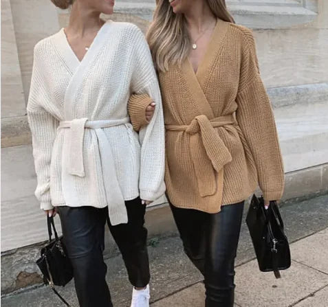 Belted Knit Cardigan