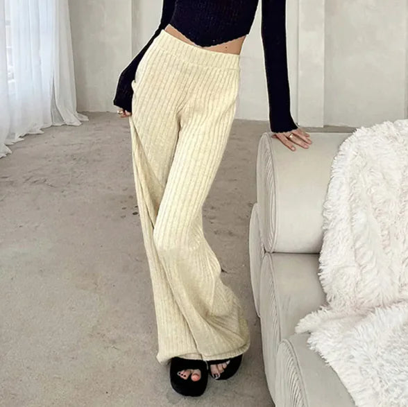 Cable-Knit Sweater Pants