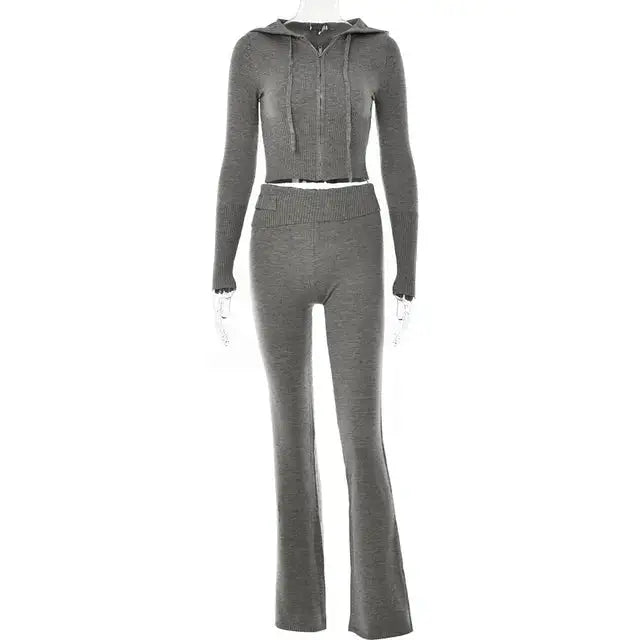 2 Piece-Set Trousers Hoodie Tracksuit