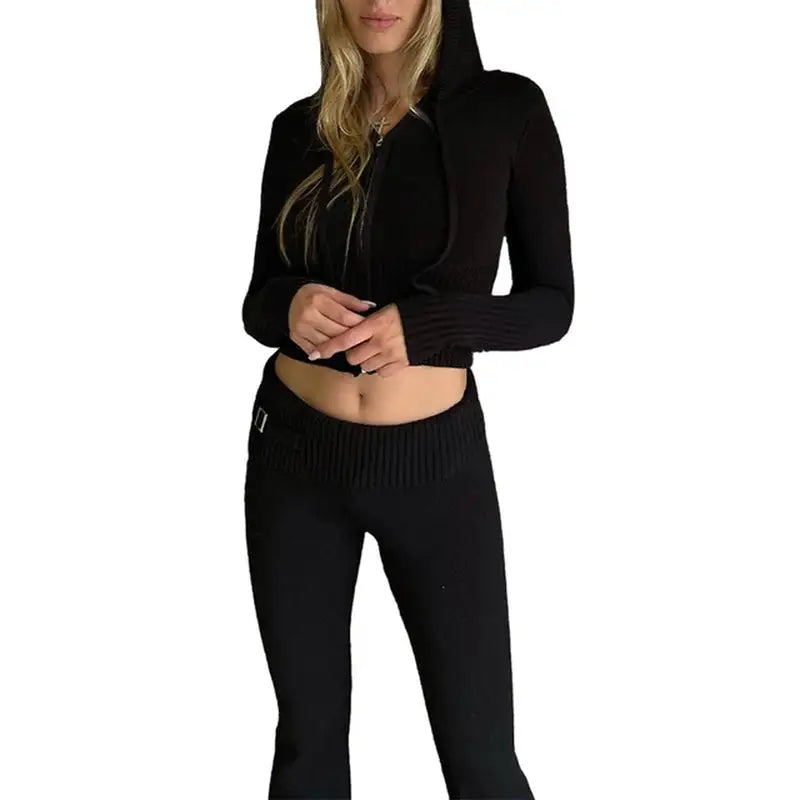 2 Piece-Set Trousers Hoodie Tracksuit